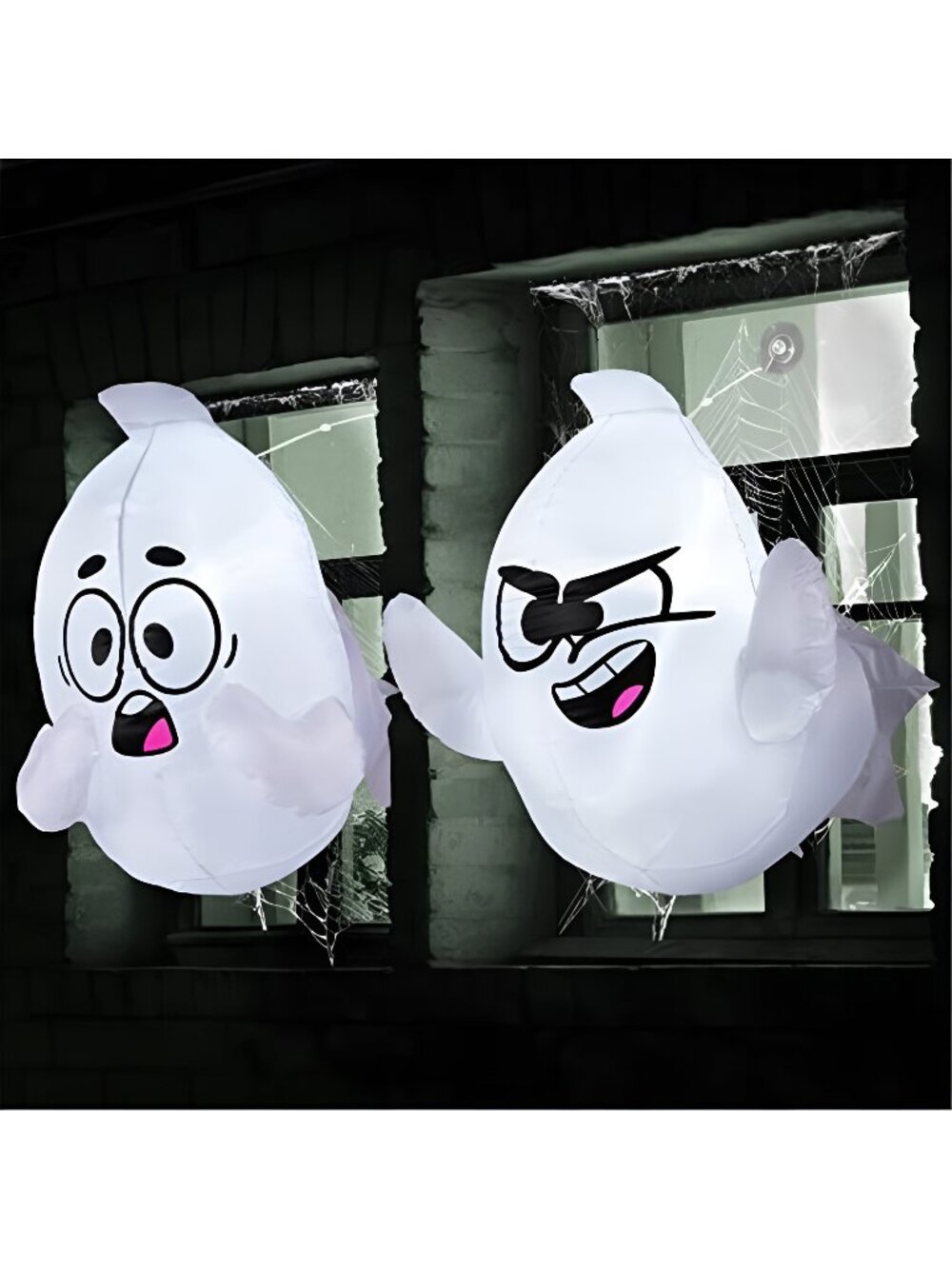 Joiedomi 2 Pack Halloween Inflatable Window Ghost with Build-in LED, 2.6 FT
